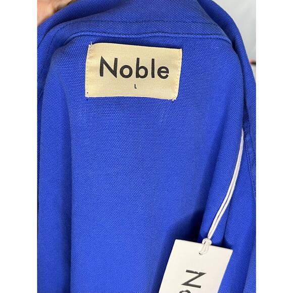 NOBLE Sz L Large French Blue Short Sleeve Jumpsuit Utility Suit NWT - Picture 3 of 10